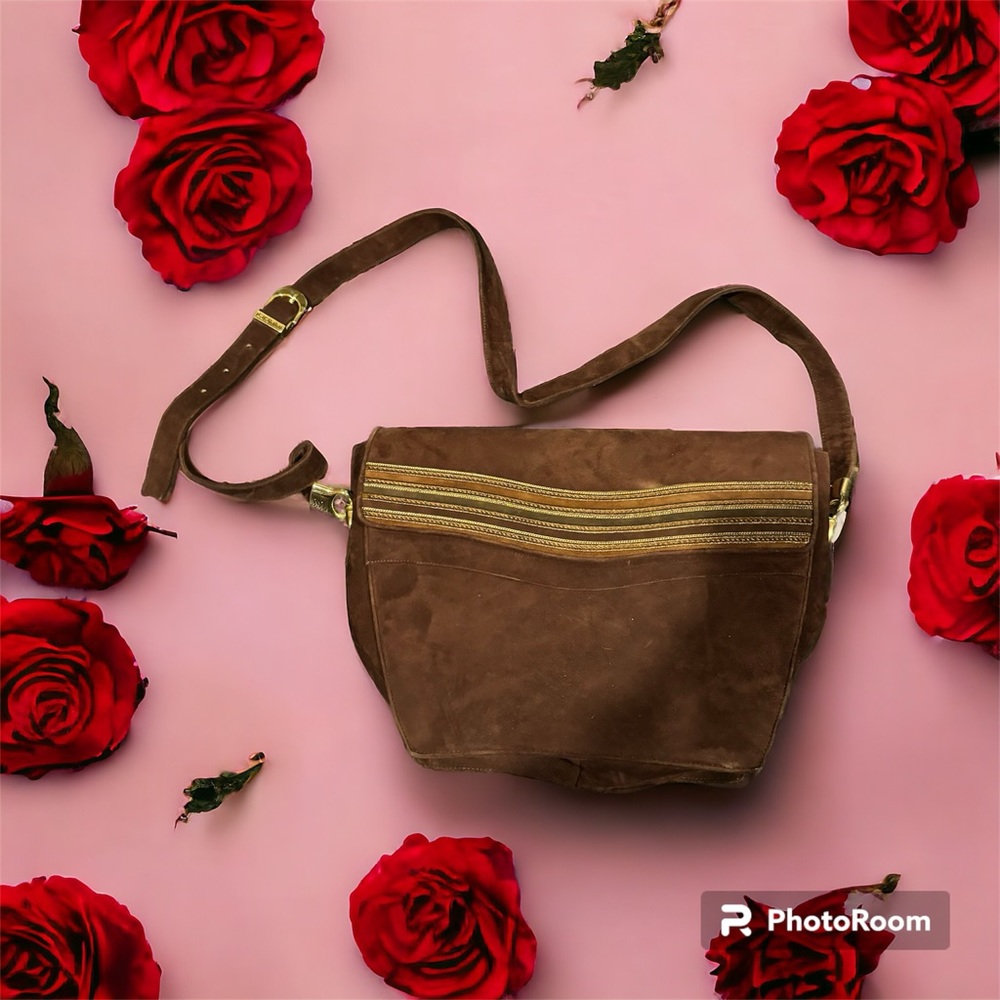 Vintage Brown cross body  bag Made in Italy